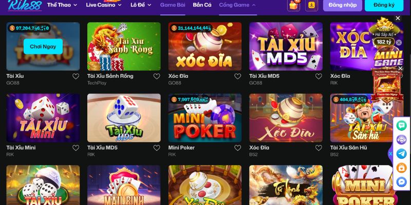 Sảnh game bài ăn khách top 1